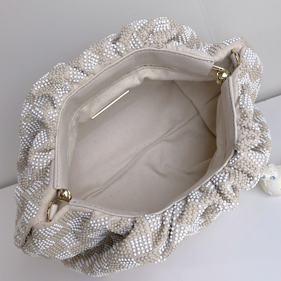 Loeffler Randall Pleated Beaded Clutch - Picture 7 of 16